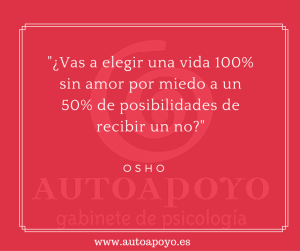 -Vas a elegir una vida 100% sin amor por