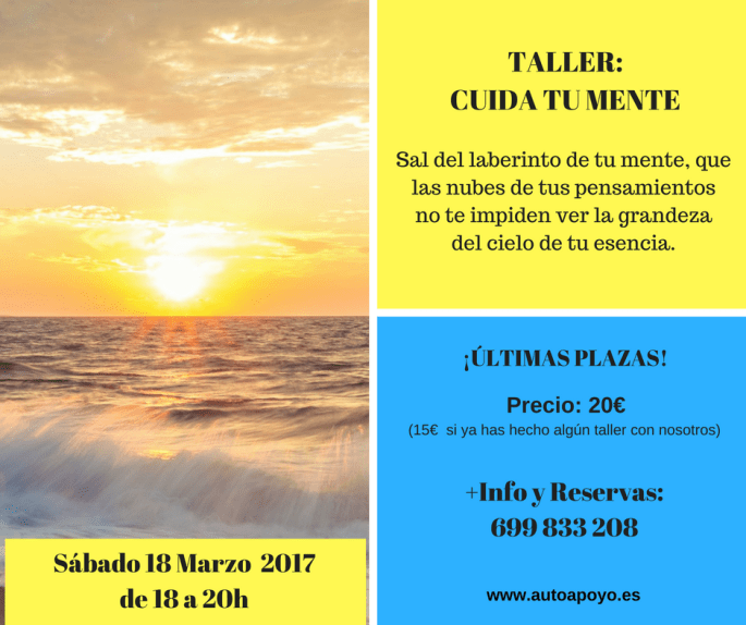 Cuida tu mente taller alicante 18 marzo 2017