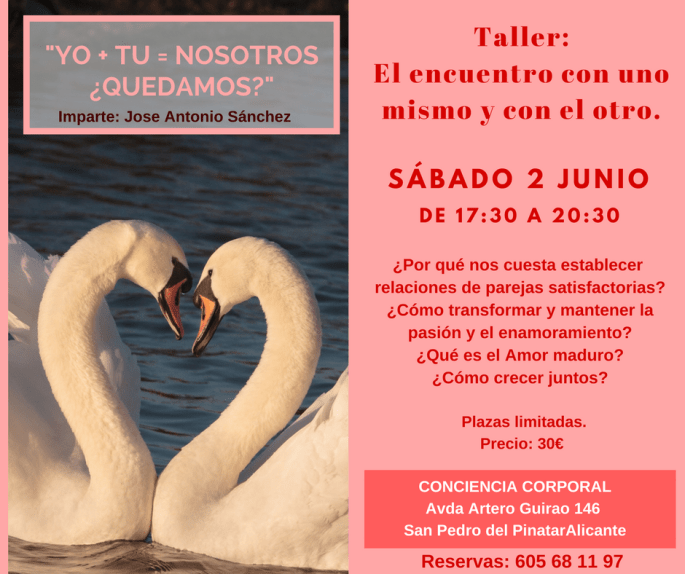 yo+tu=nosotros. Taller Parejas San Pedro del Pinatar