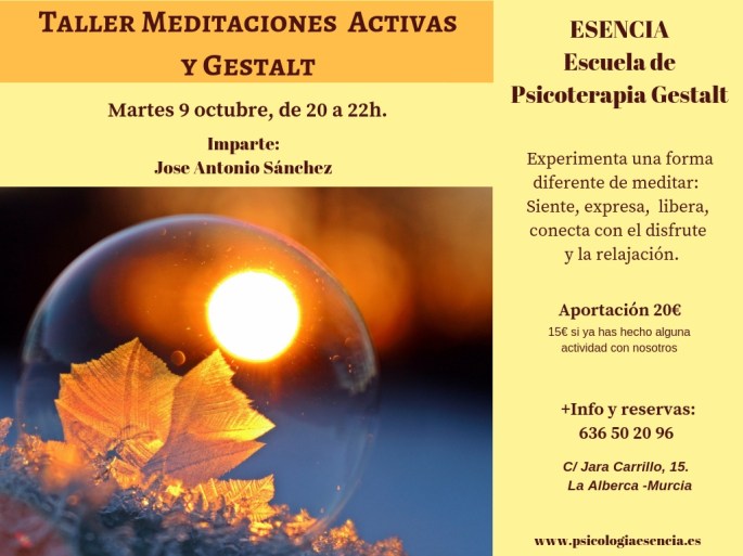 meditaciones activas esencia murcia 9 octubre